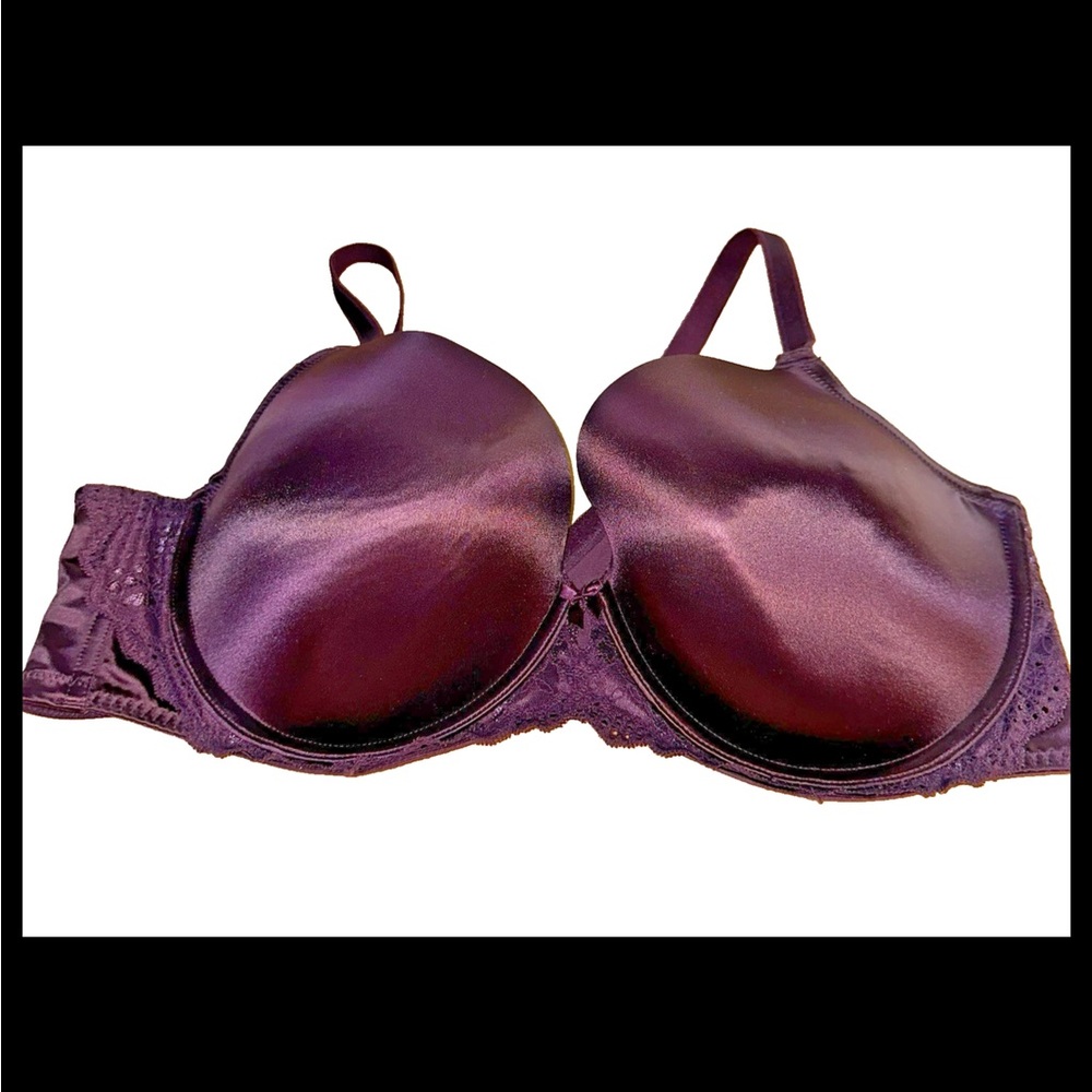 Torrid Curve 42D Bra Burgundy Lace Trim Lightly Lined Full Coverage